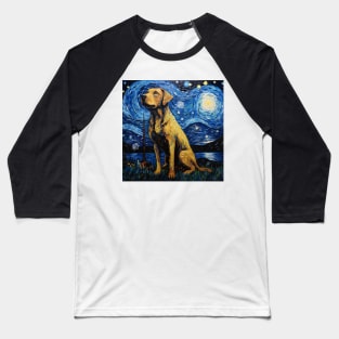 Chinook Waiting for a Train in Starry Night Baseball T-Shirt